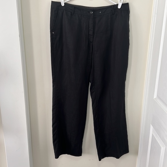 Olsen 100% linen Relaxed Fit Straight Wide Leg Linen Pant Size XL - Picture 4 of 6